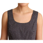 Dolce & Gabbana Black Floral Cotton A-Line Stretch Dress DR2761-40