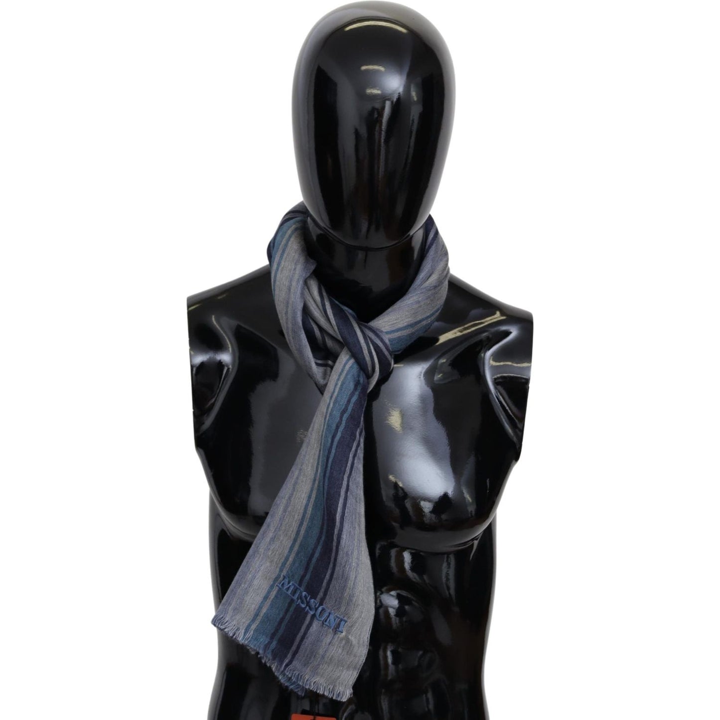 Missoni Multicolor Wool Striped Unisex Neck Wrap Shawl MS1900BG