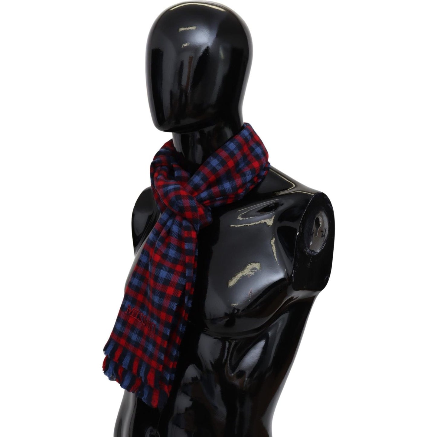 Missoni Multicolor Check Wool Unisex Neck Wrap Shawl MS1920