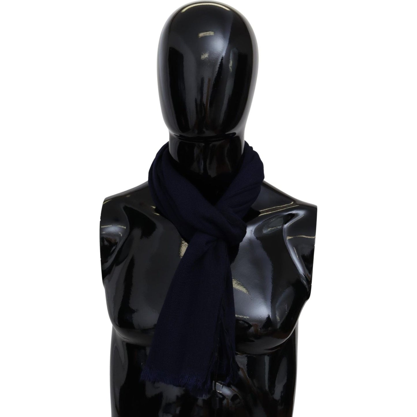 Missoni Blue Wool Knit Unisex Neck Wrap Scarf MS1997BG