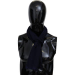 Missoni Blue Wool Knit Unisex Neck Wrap Scarf MS1997BG