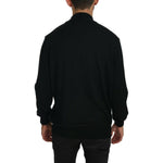 MILA SCHÖN Black Turtle Neck Pullover Top Virgin Wool Sweater TSH4167-L