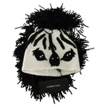 Dolce & Gabbana Black White Knitted Cashmere Animal Design Hat HAT20056