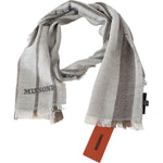 Missoni Multicolor Striped Wool Unisex Neck Wrap Scarf MS2042BG