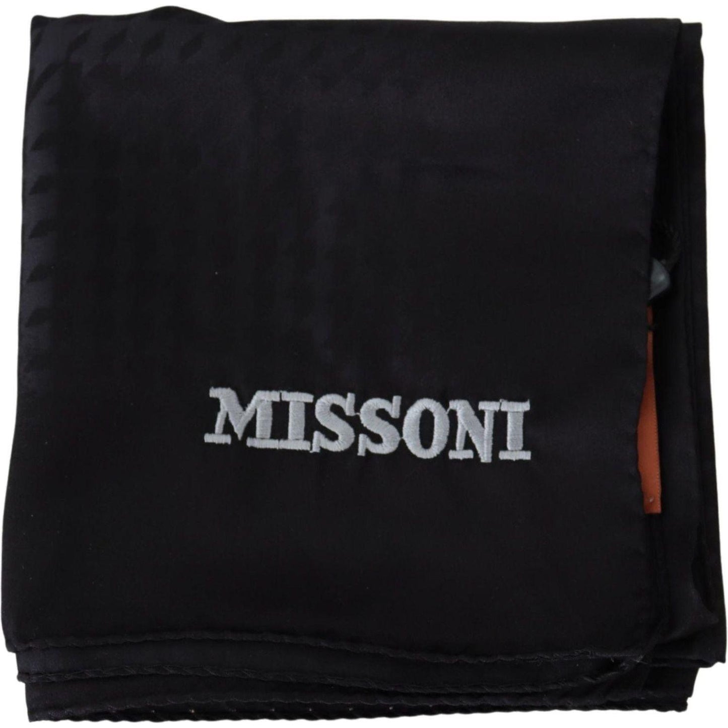 Missoni Black Wool Knit Unisex Neck Wrap Shawl Scarf MS2116BG