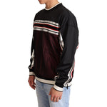 Dolce & Gabbana Black Red Mesh Sport Pullover Crewneck Sweater TSH6395-48