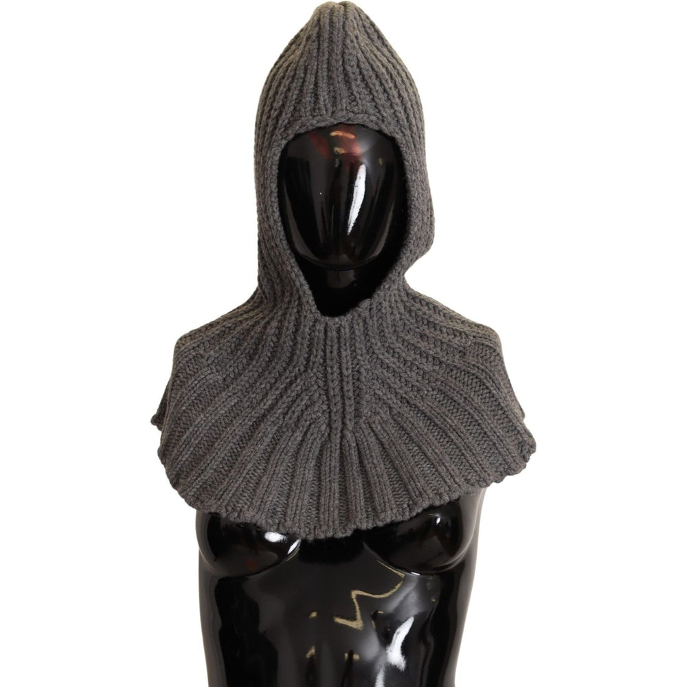 Dolce & Gabbana Gray 100% Cashmere Knitted Wrap One Size Scarf MS2321