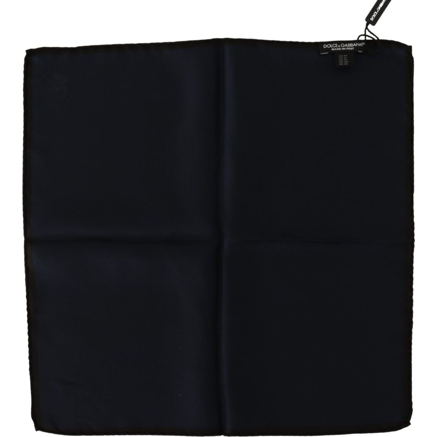 Dolce & Gabbana Black Square Handkerchief 100% Silk Scarf MS2172BG