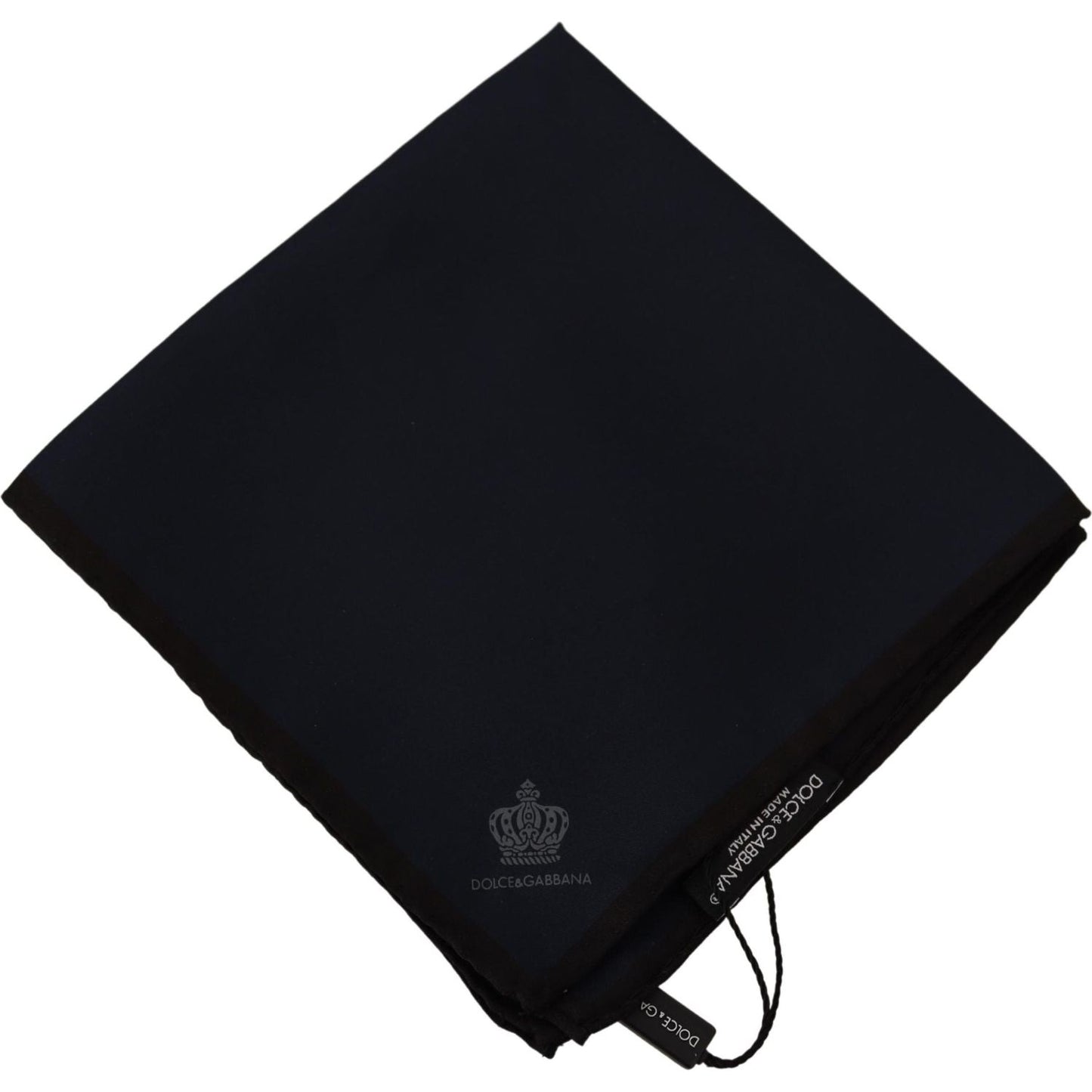Dolce & Gabbana Black Square Handkerchief 100% Silk Scarf MS2172BG