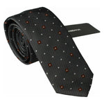 Dolce & Gabbana Gray Patterned Classic Mens Slim Necktie KRA701