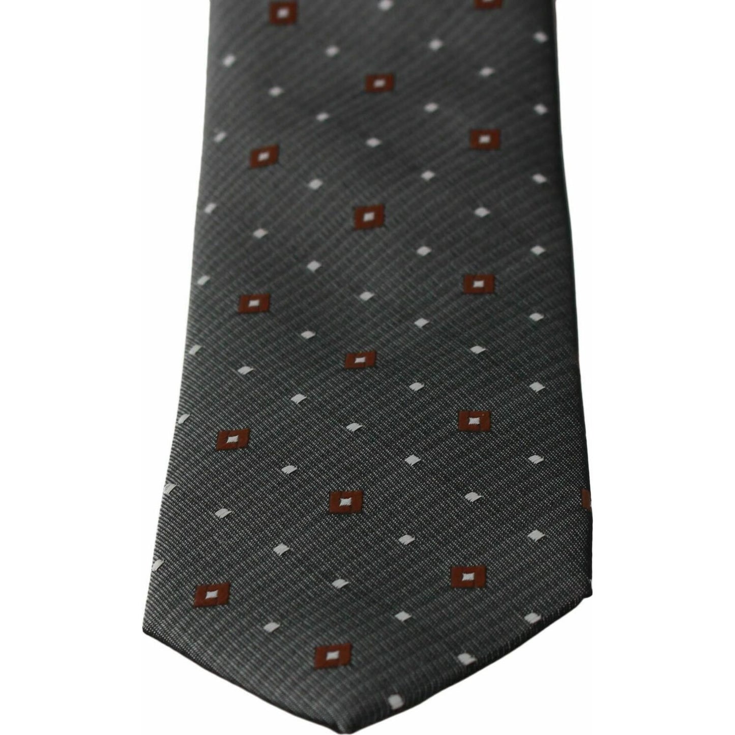 Dolce & Gabbana Gray Patterned Classic Mens Slim Necktie KRA701