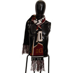 Dolce & Gabbana Multicolor Wool Knit DG King Shawl Wrap Scarf MS2231BG