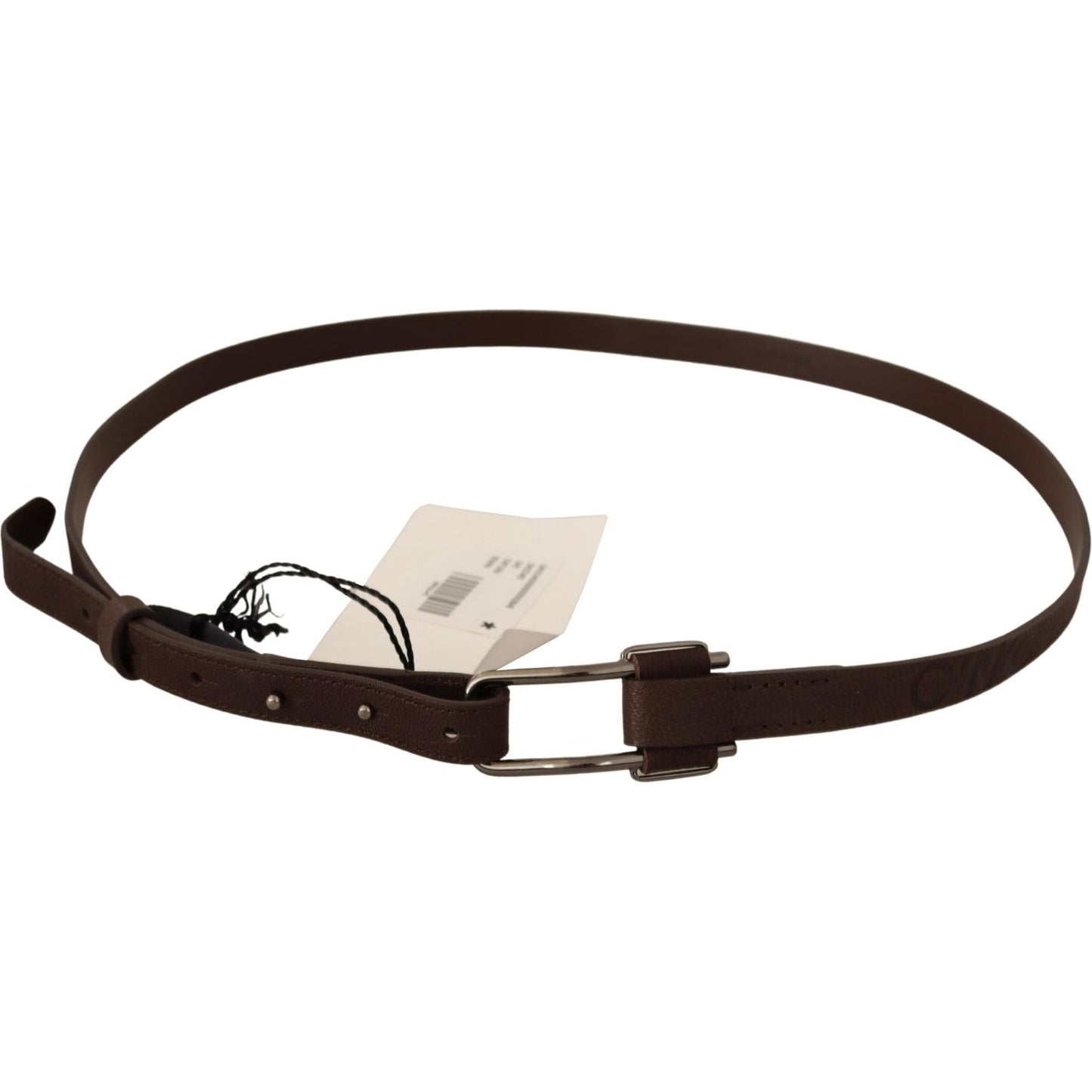 Costume National Brown WX Silver Metal Buckle Belt BEL60966-100