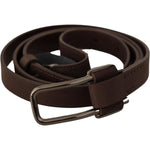 Costume National Brown WX Silver Metal Buckle Belt BEL60966-100