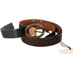 Costume National Belt Brown WX Silver Buckle Holes Belt BEL60980 -85