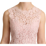 Dolce & Gabbana Pink Floral Lace Sleeveless Tank Blouse Top TSH6301-38