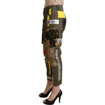 Dolce & Gabbana Green Military Cargo Trouser Cotton Pants PAN72085-36