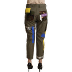 Dolce & Gabbana Green Military Cargo Trouser Cotton Pants PAN72085-36