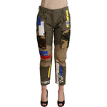 Dolce & Gabbana Green Military Cargo Trouser Cotton Pants PAN72085-36