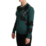 Dolce & Gabbana Green Wool Crewneck Sweater TSH6308 -36
