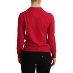 Dolce & Gabbana Pink Embroidered Cashmere Wool Pullover Sweater TSH6309 -44