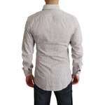 Dolce & Gabbana Gray Cotton Slim Fit Mens SICILY Shirt TSH6432 -38