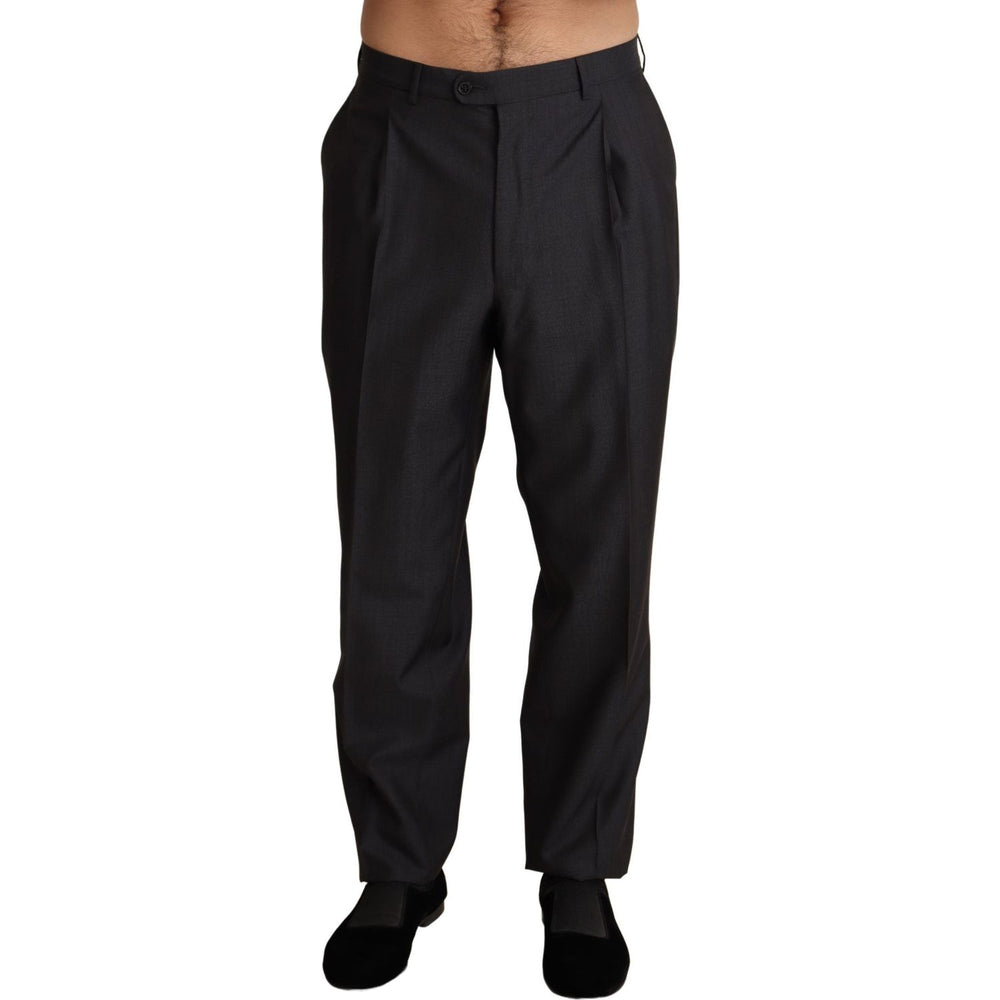 Dolce & Gabbana Gray Wool Blend Formal Trousers Pants PAN71938 -54