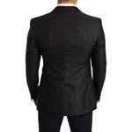 Dolce & Gabbana Black Metallic Slim Jacket Tuxedo Blazer JKT2827-50