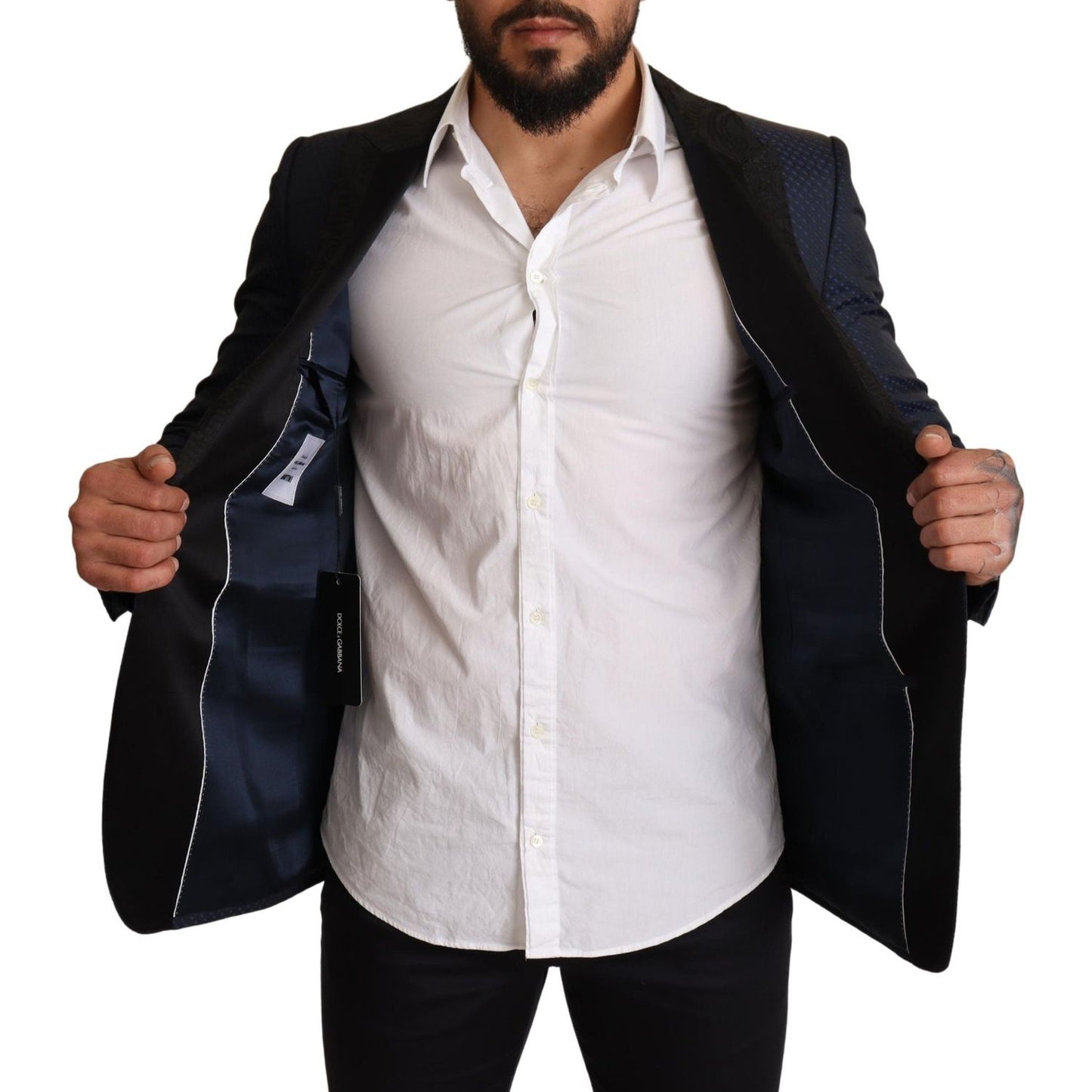 Dolce & Gabbana Blue Wool Slim Fit MARTINI Blazer Jacket JKT2864-48