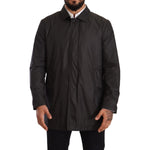 Dolce & Gabbana Black Polyester Mens Trench Coat Jacket JKT2924-44