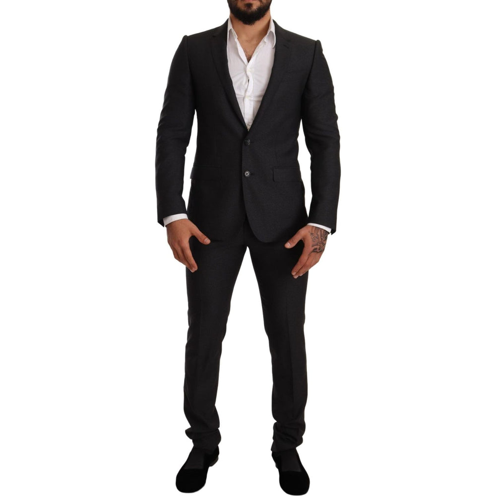 Dolce & Gabbana Gray Wool MARTINI Slim Fit Set Suit KOS1880-44