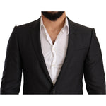 Dolce & Gabbana Gray Wool MARTINI Slim Fit Set Suit KOS1880-44