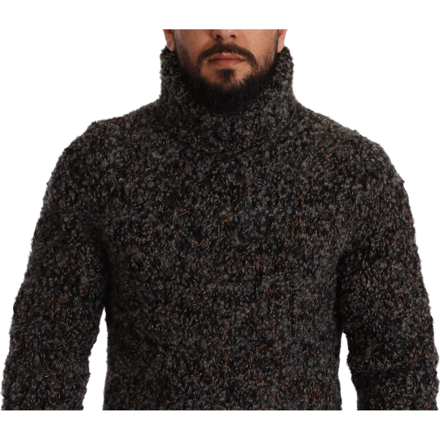Dolce & Gabbana Gray Wool Blend Turtleneck Pullover Sweater TSH6033 -46