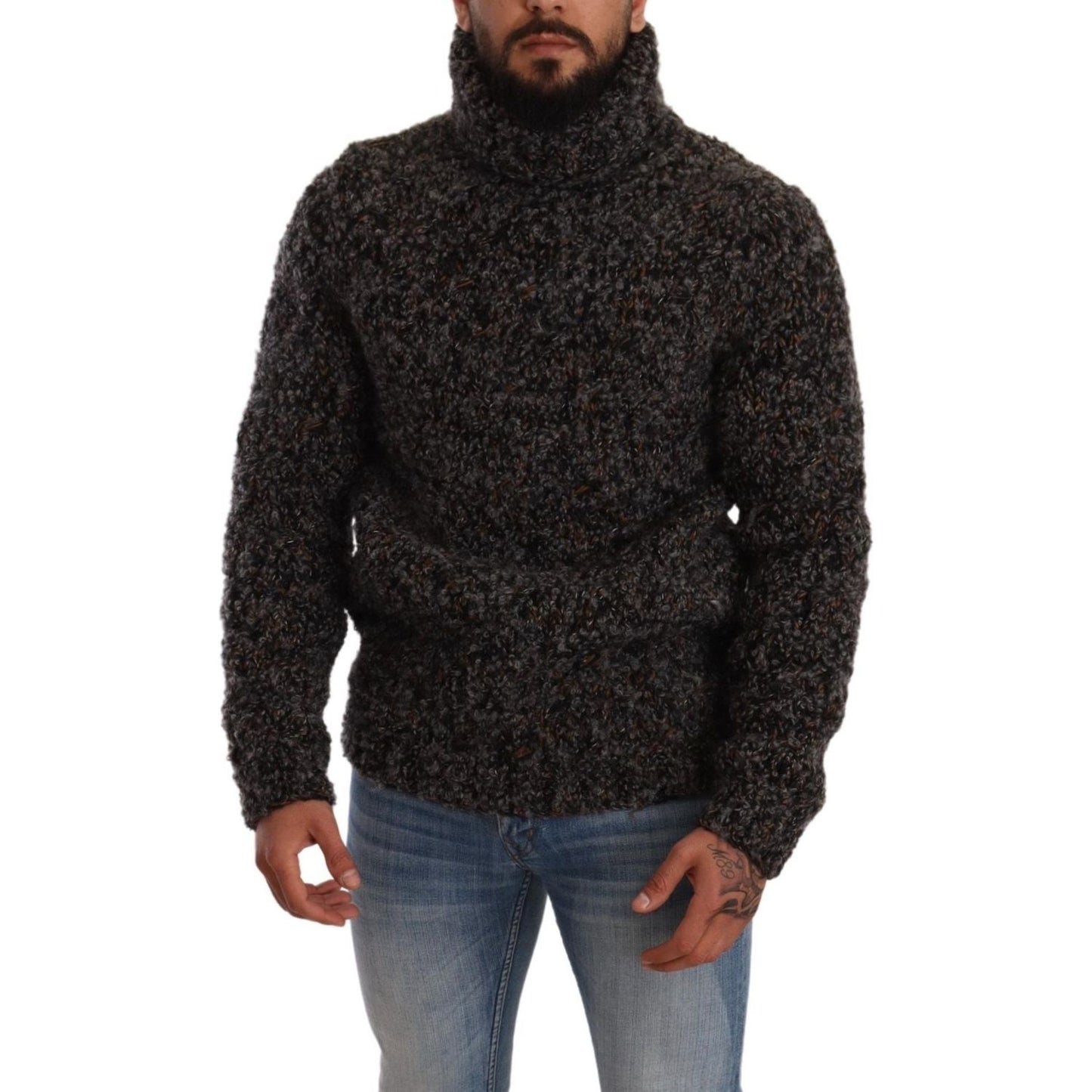 Dolce & Gabbana Gray Wool Blend Turtleneck Pullover Sweater TSH6033 -46