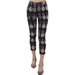 Dolce & Gabbana Black Pineapple Print Skinny Capri Pants PAN70045-40
