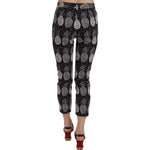 Dolce & Gabbana Black Pineapple Print Skinny Capri Pants PAN70045-40