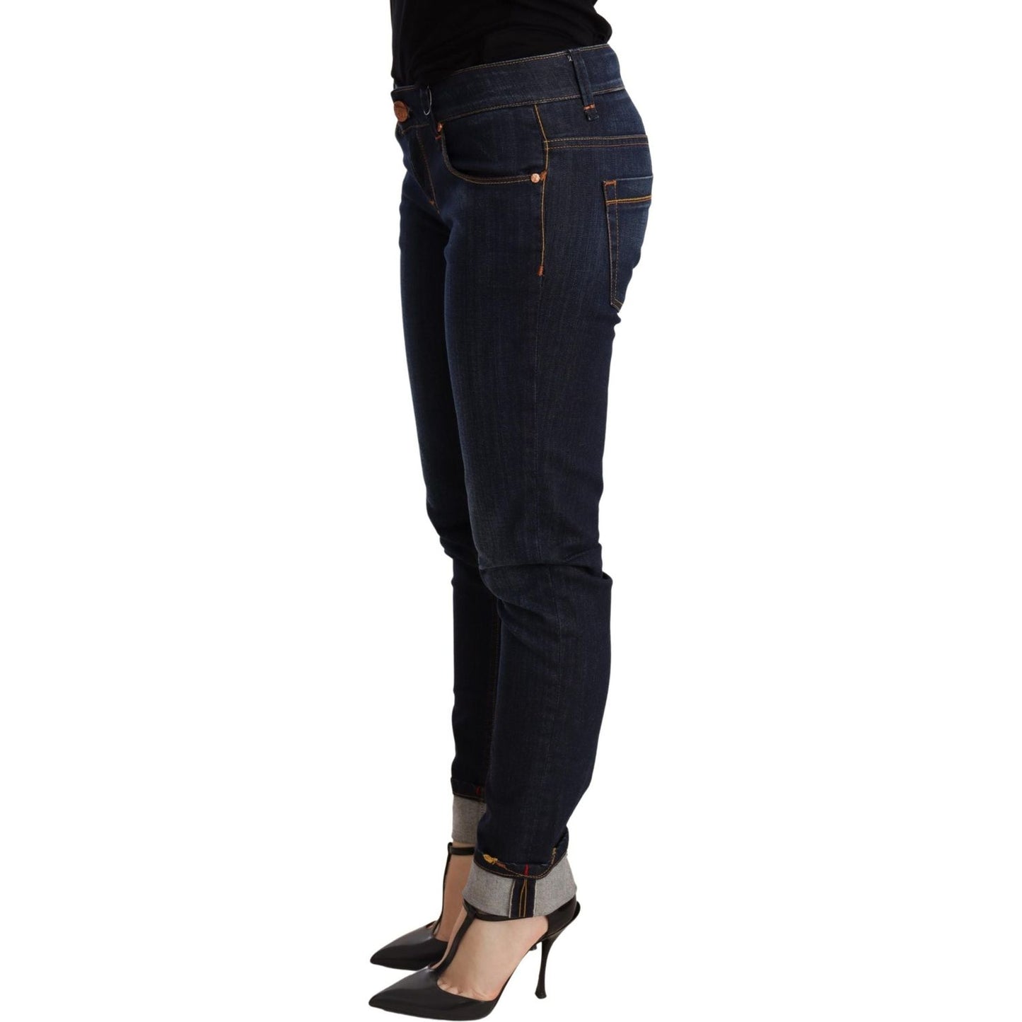 Acht Blue Washed Low Waist Skinny Denim Trouser PAN71239 -26