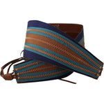 Exte Brown Leather Wide Waistband Tie Fastening Belt BEL8098