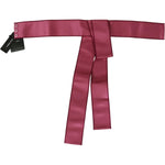 Dolce & Gabbana Pink 100% Silk 3 Button Closure Wide Waist Belt WOMAN BELTS