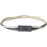 Costume National White Velvet Square Logo Design Waist Belt PAN71808