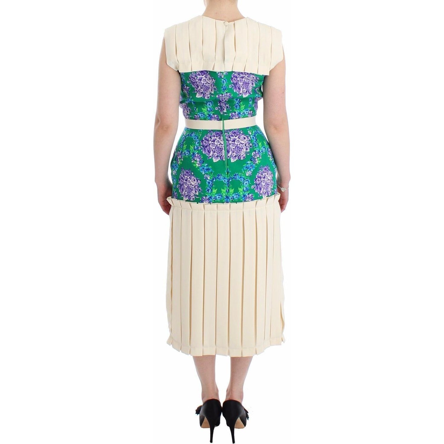 Caterina Gatta Multicolor Dress Gown Floral Sleeveless Gown SIG12667- 40