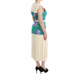 Caterina Gatta Multicolor Dress Gown Floral Sleeveless Gown SIG12667- 40