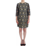 Lanre Da Silva Ajayi Black Cream Sheath Dress Shift Mini Dress SIG12523- L