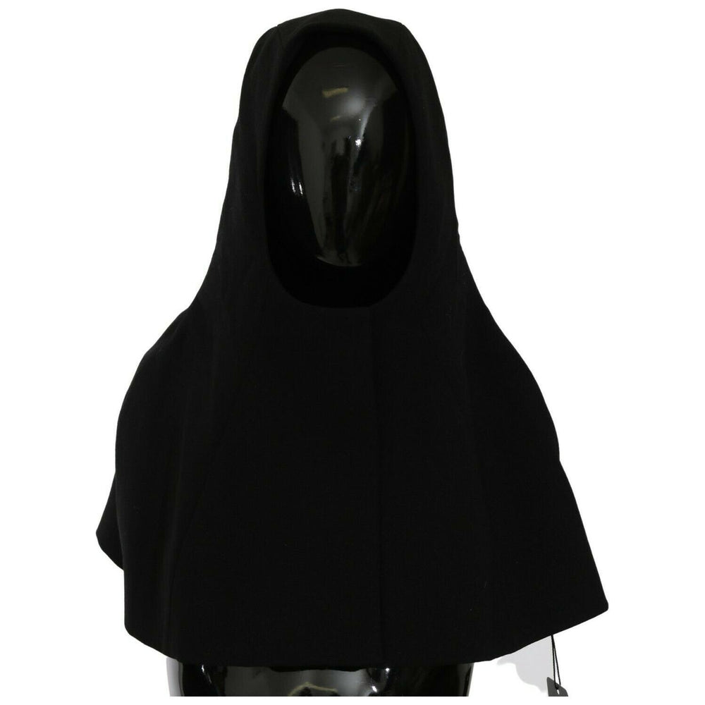 Dolce & Gabbana Black Wool Whole Head Hooded Scarf Hat HAT20023- 57