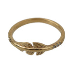 Nialaya Gold Feather Clear CZ 925 Silver Women NY106- 55