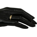 Nialaya Gold Feather Clear CZ 925 Silver Women NY106- 55