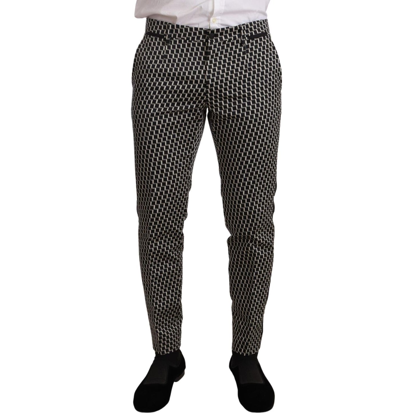 Dolce & Gabbana Black White Check 3 Piece Set MARTINI Suit KOS1856 -48
