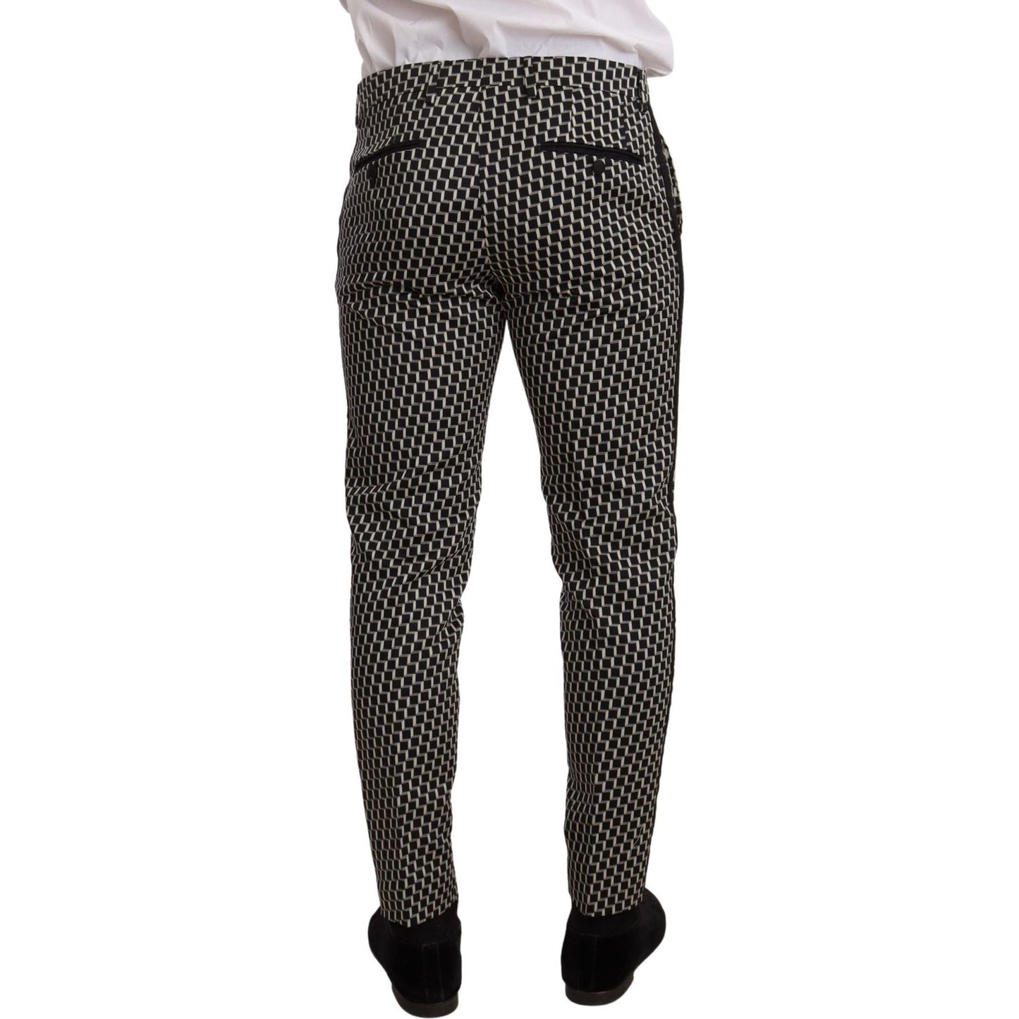 Dolce & Gabbana Black White Check 3 Piece Set MARTINI Suit KOS1856 -48
