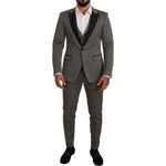 Dolce & Gabbana Black White Check 3 Piece Set MARTINI Suit KOS1856 -48