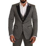 Dolce & Gabbana Black White Check 3 Piece Set MARTINI Suit KOS1856 -48